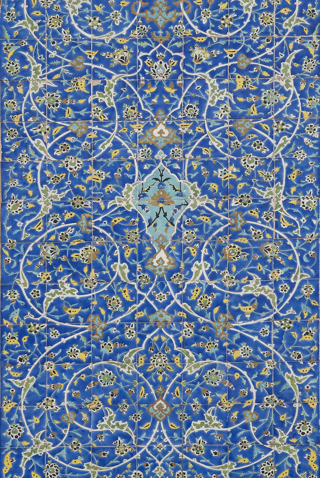 traditional persian ceramic tiles in isfahan iran