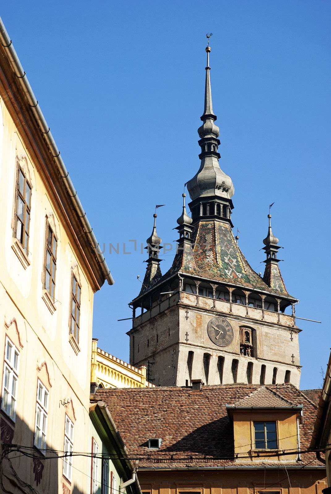 rooftops of sighisoara in transylvania romania