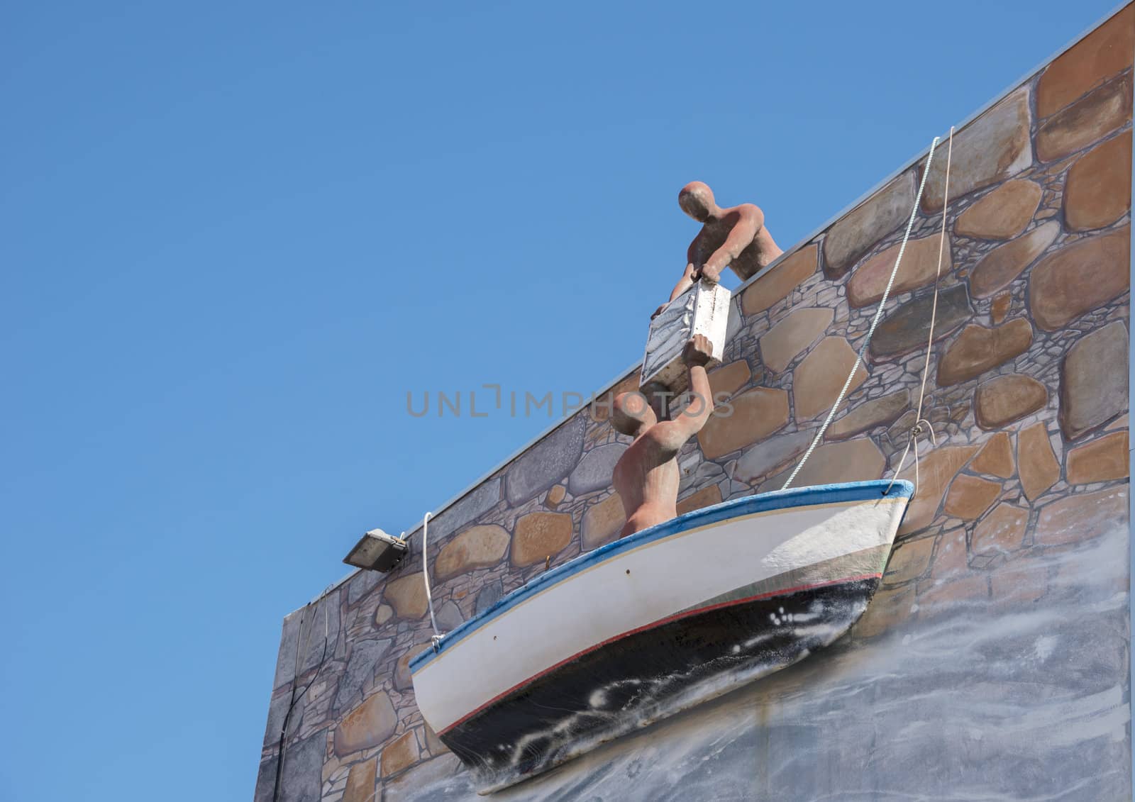 fisherman delivering the fish from the boat
