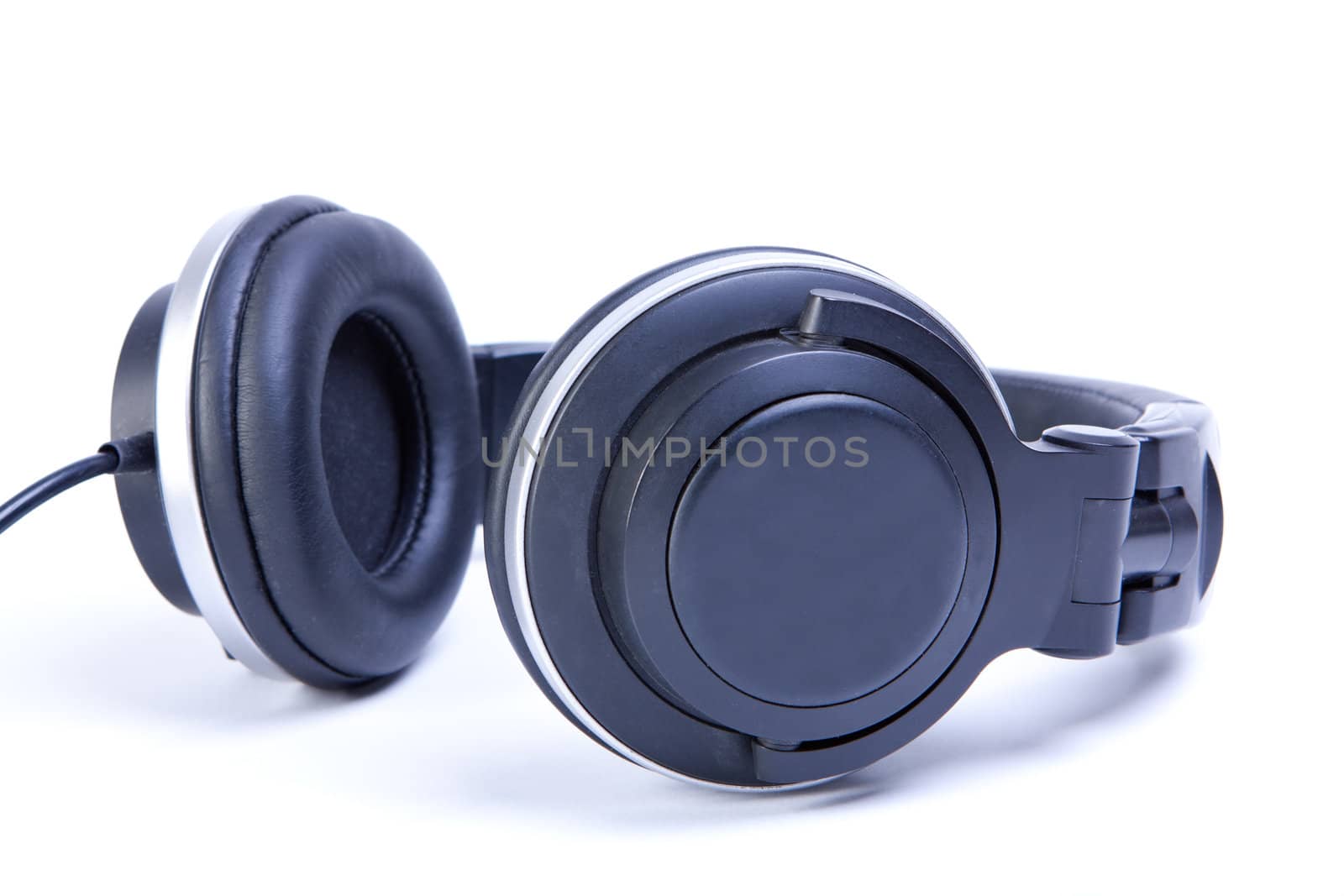headphones isolated on the white background closeup