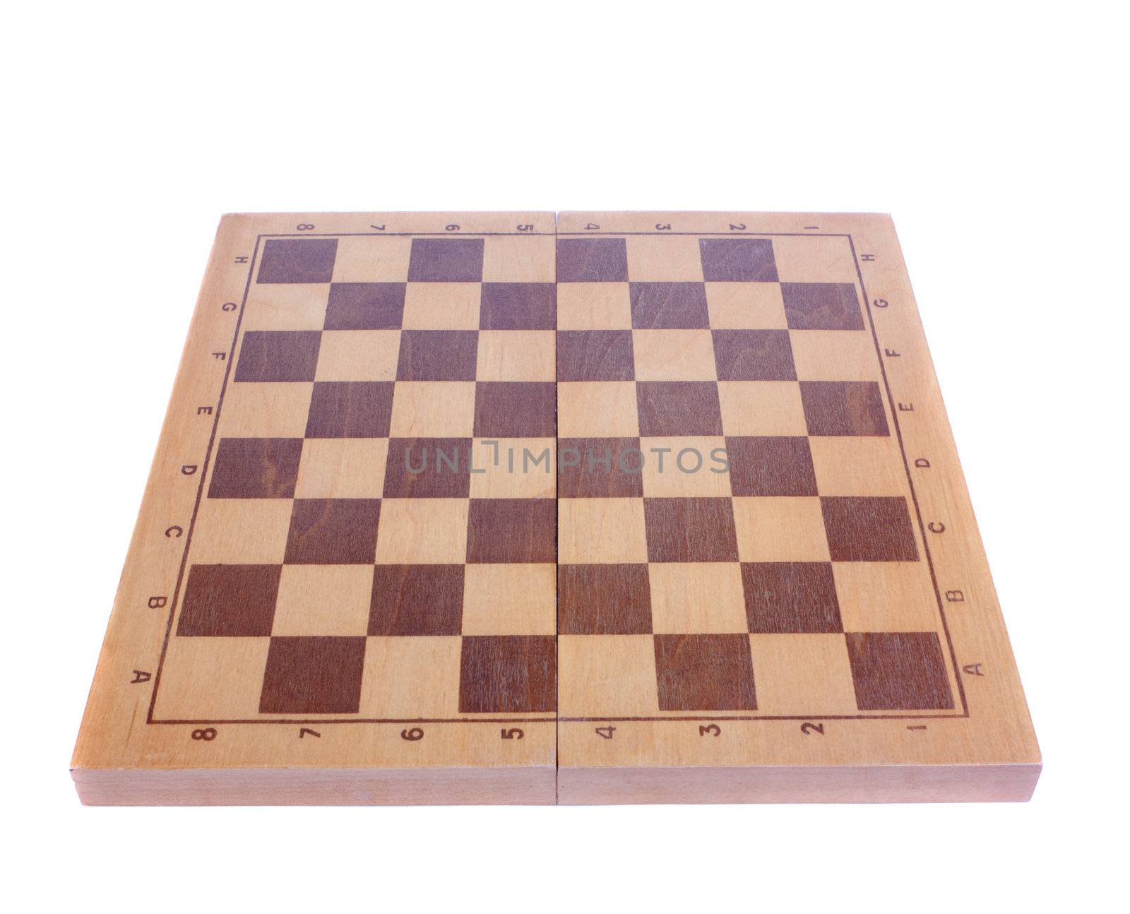 chess board isolated on the white background