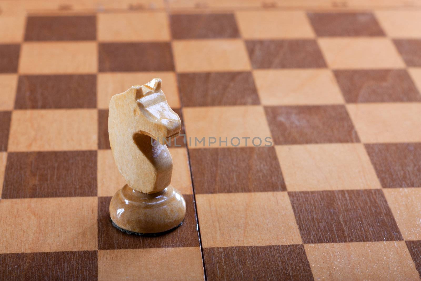 knight chess piece on a Board by nigerfoxy