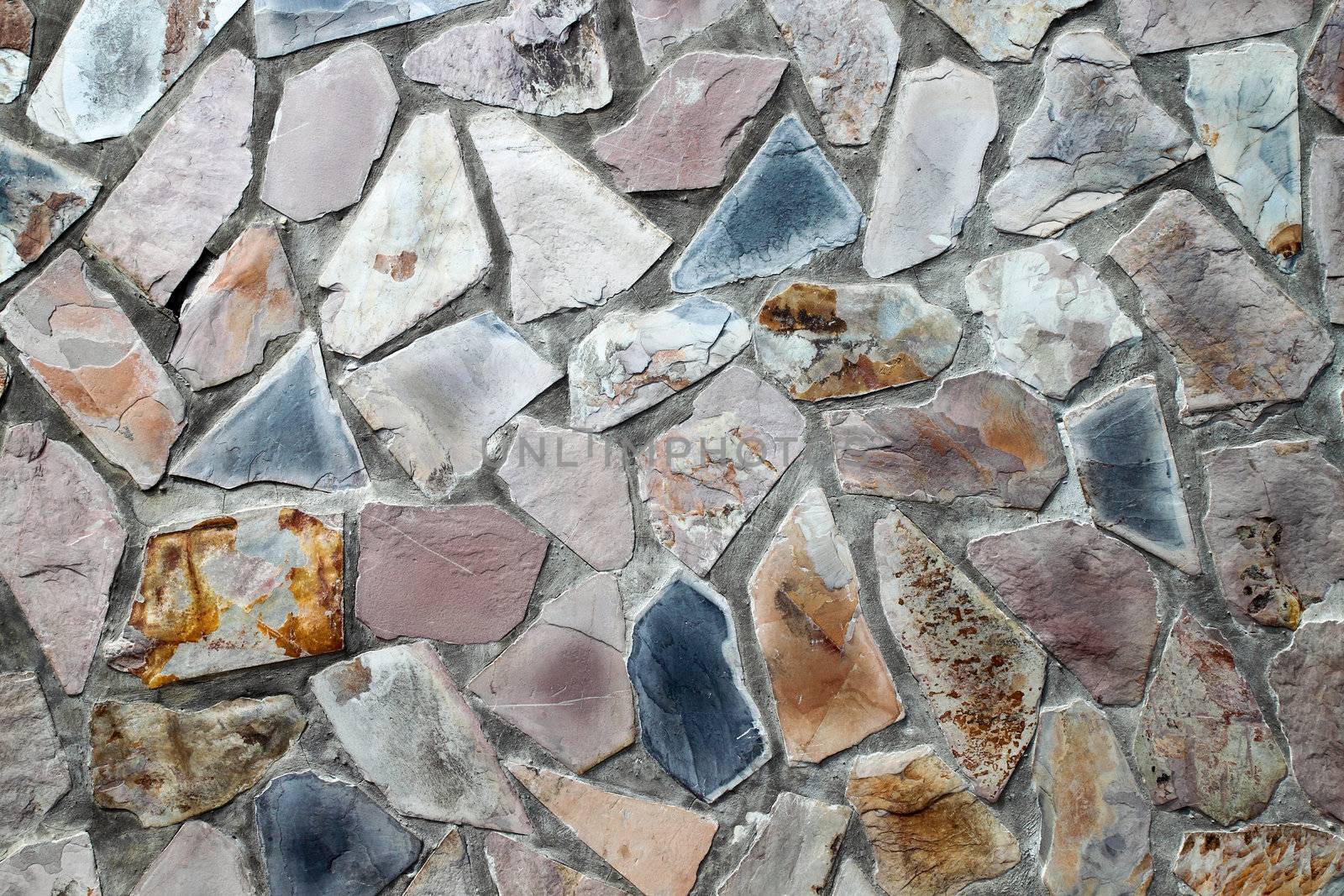 masonry wall with irregular shaped stones