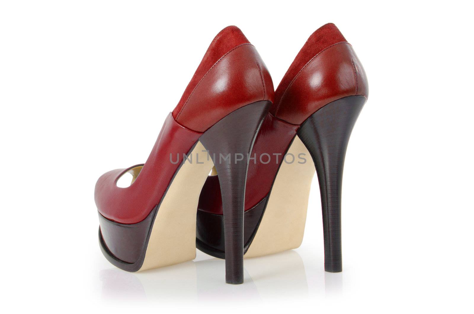 Woman shoes isolated on white