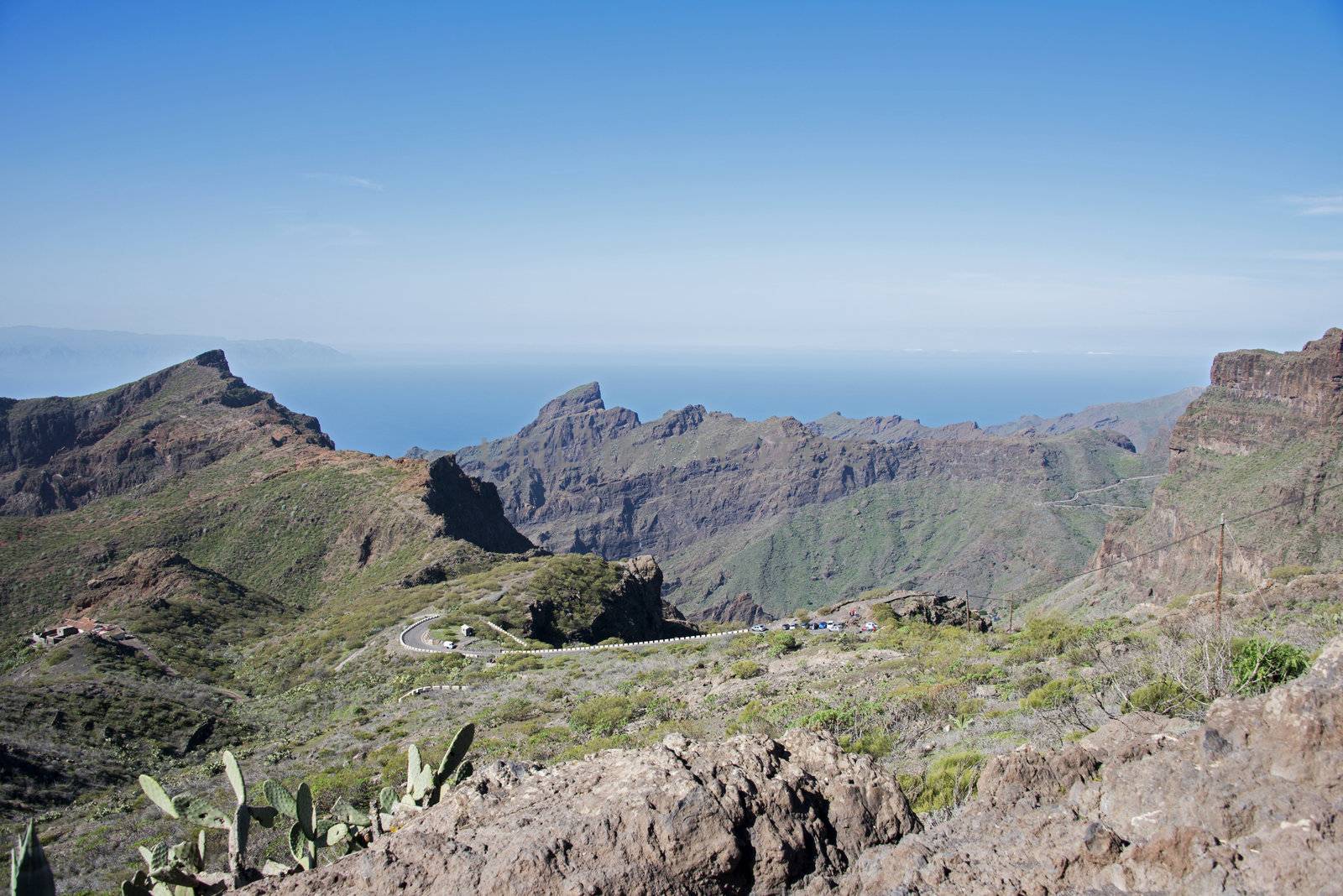 the road in the mountains to masca on tenerife