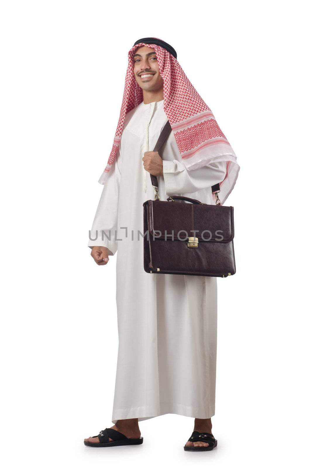 Diversity concept with arab on white by Elnur