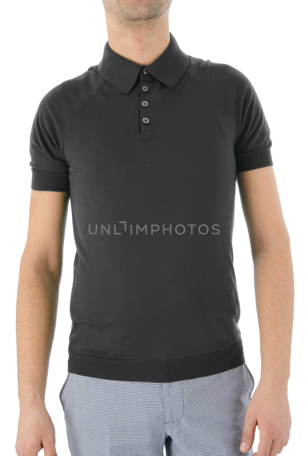 Male shirt isolated on white