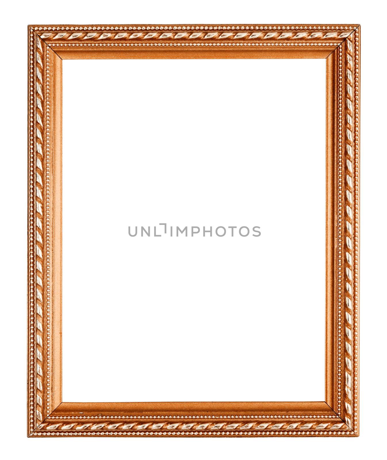 copper picture frame on white background by geargodz