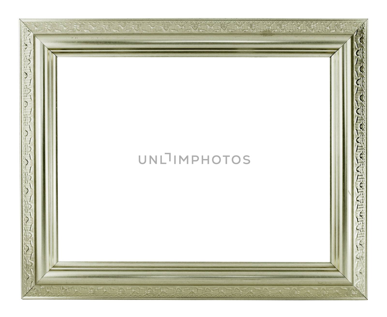 silver picture frame on white background by geargodz