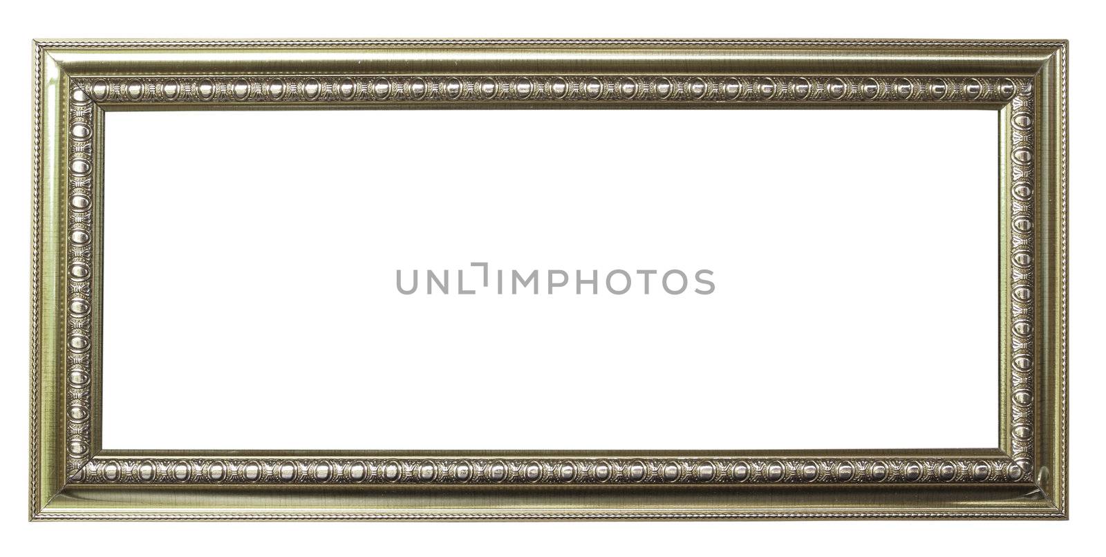 silver picture frame on white background by geargodz