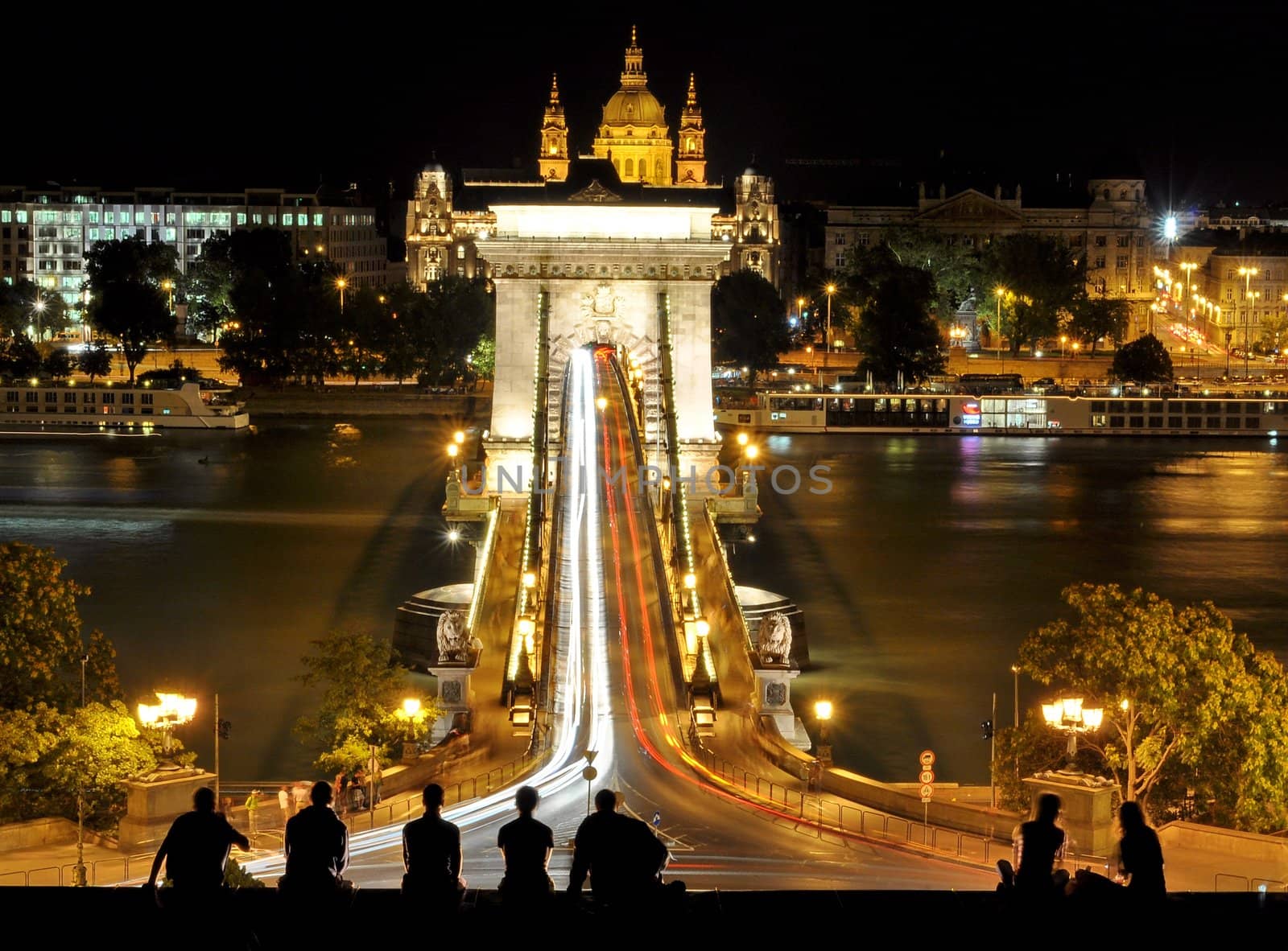 Chain Bridge of Budapest city