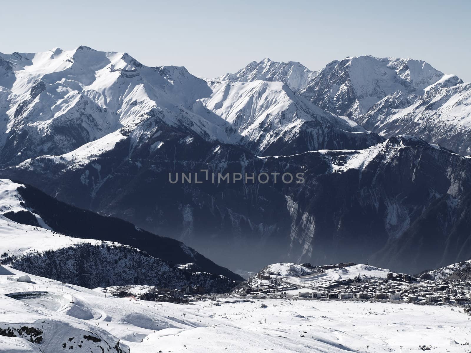 Snow covered mountains by anderm