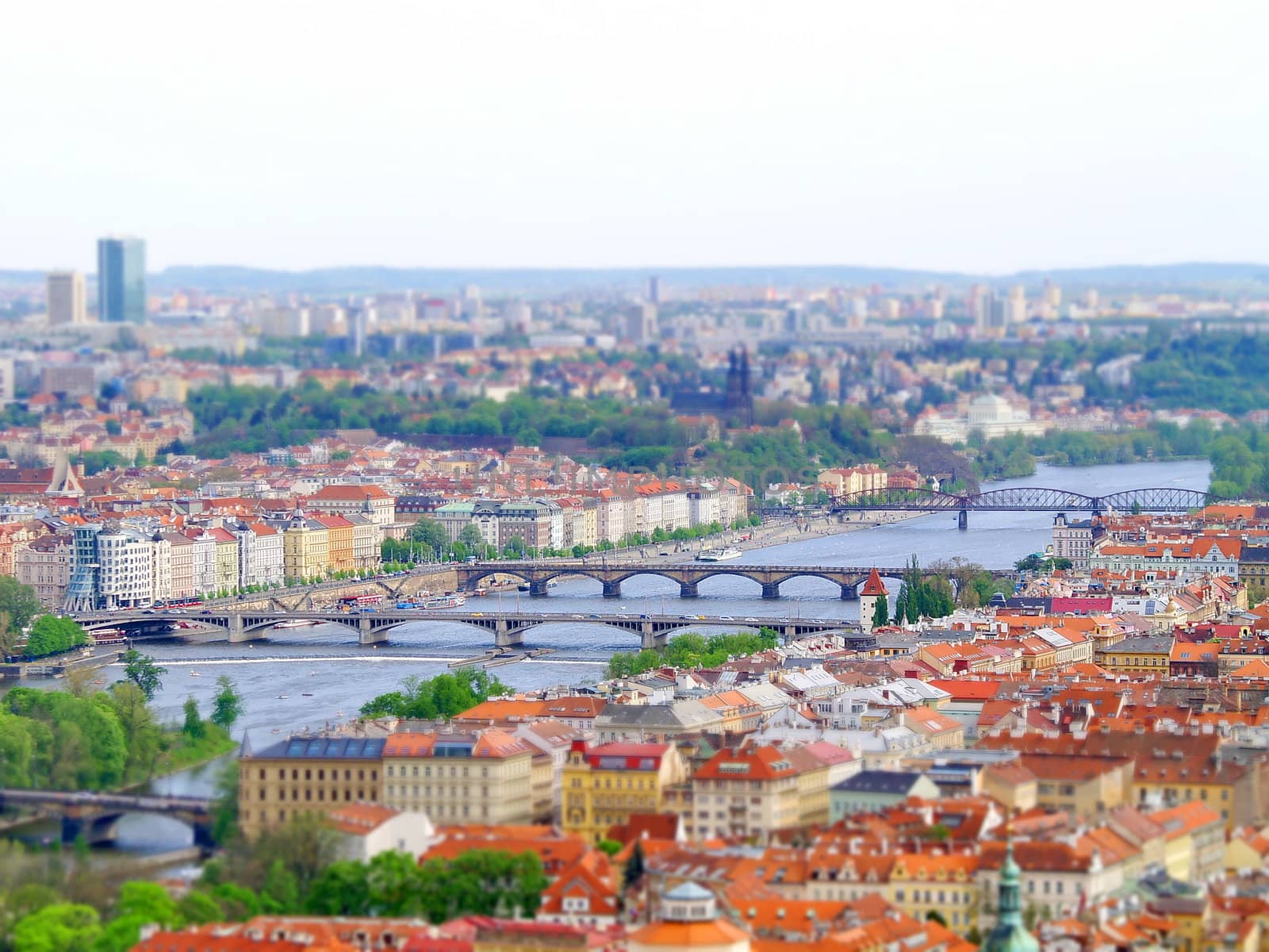 City of Prague from above