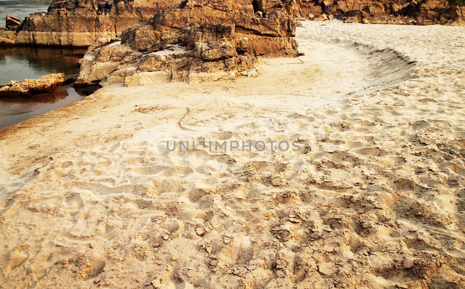 Sand of the Mekong River take from  Kaeng Kood Koo of Chiangkhan by geargodz