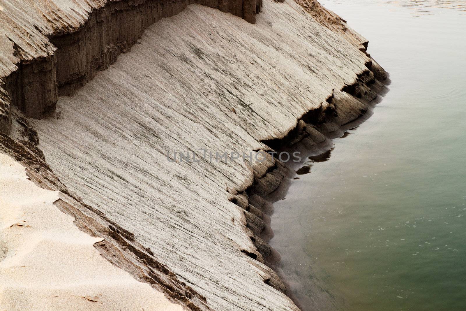 Sand of the Mekong River take from  Kaeng Kood Koo of Chiangkhan by geargodz