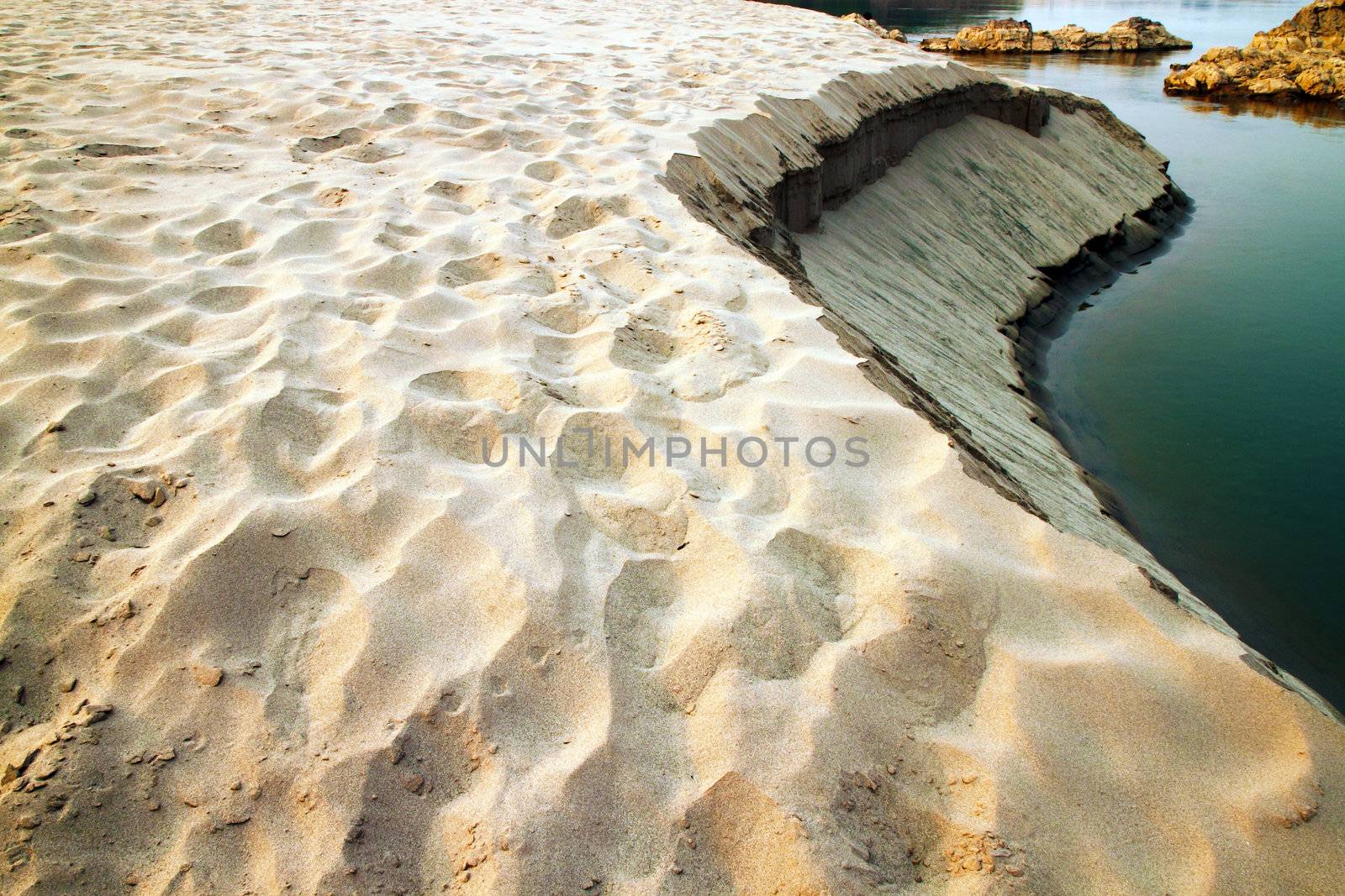 Sand of the Mekong River take from  Kaeng Kood Koo of Chiangkhan by geargodz