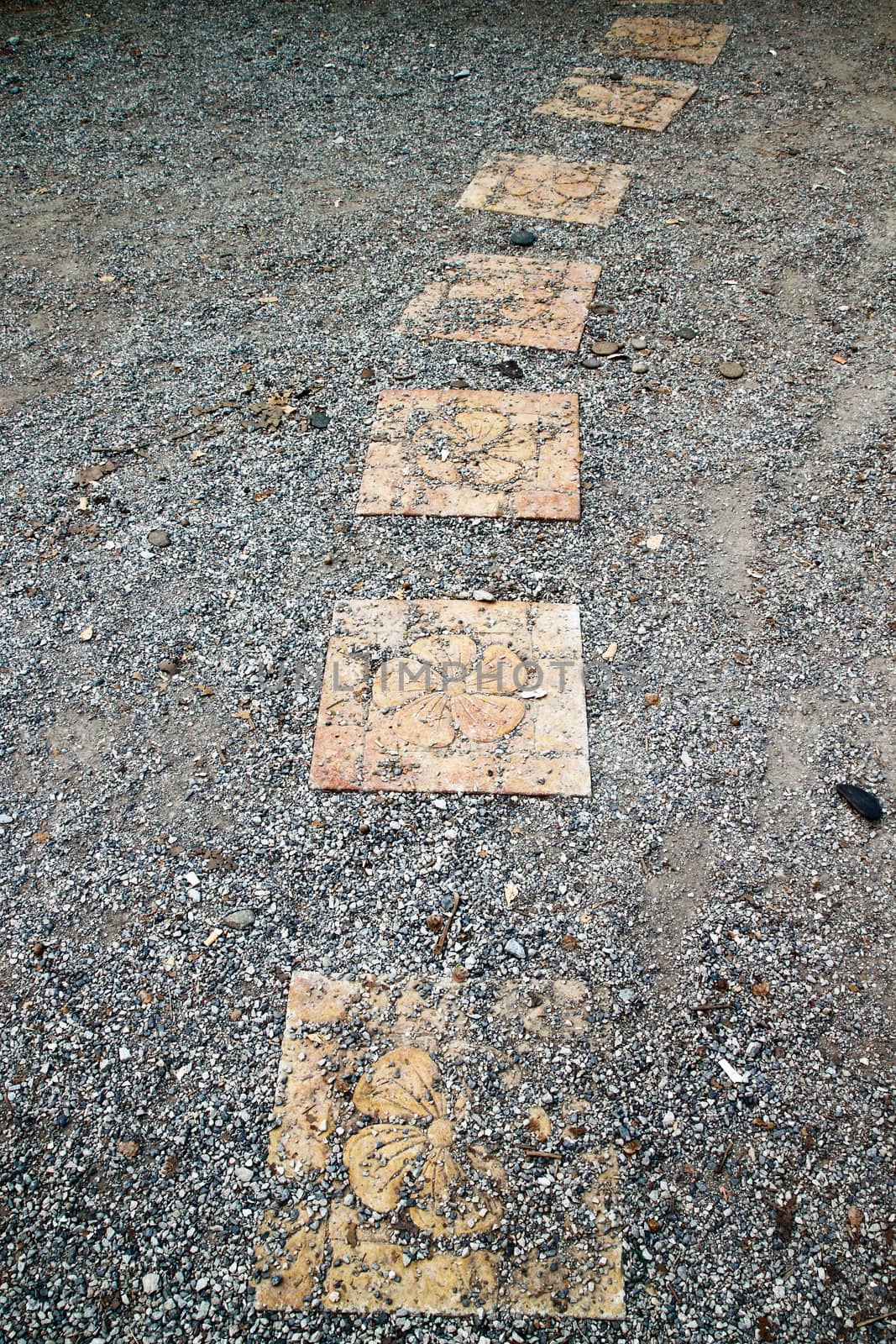 Stone pathway with limestone by geargodz