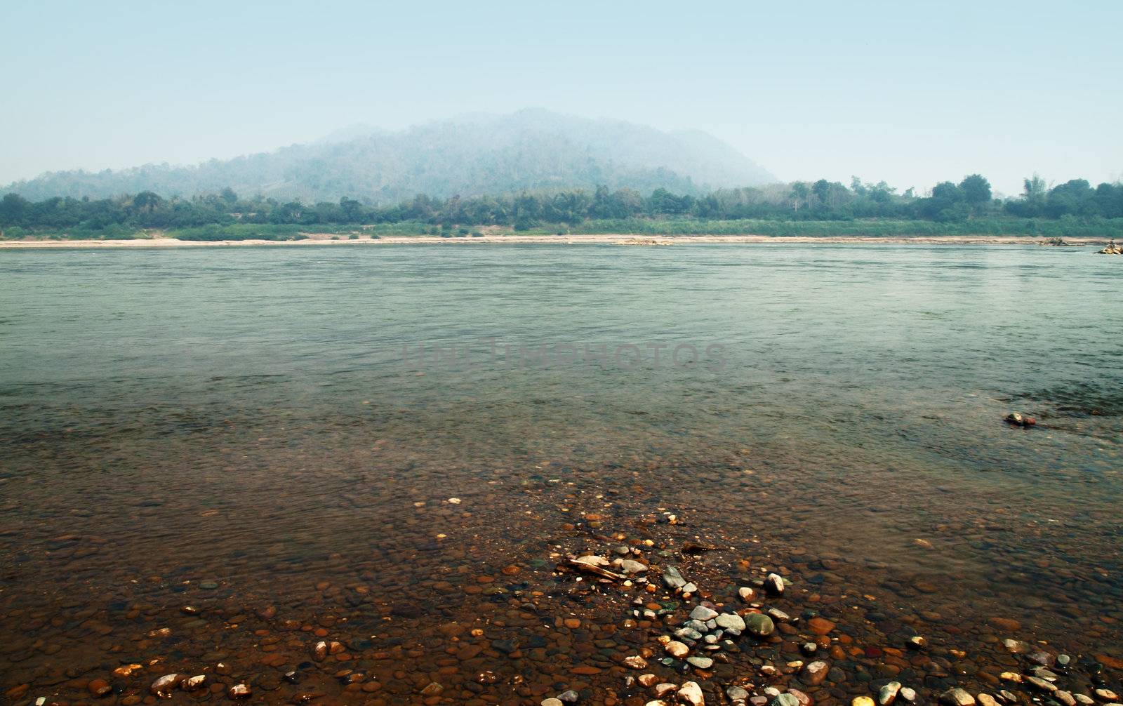 Mekong river in the Kaeng Kood Koo of Chiangkhan,Loei,Thailand