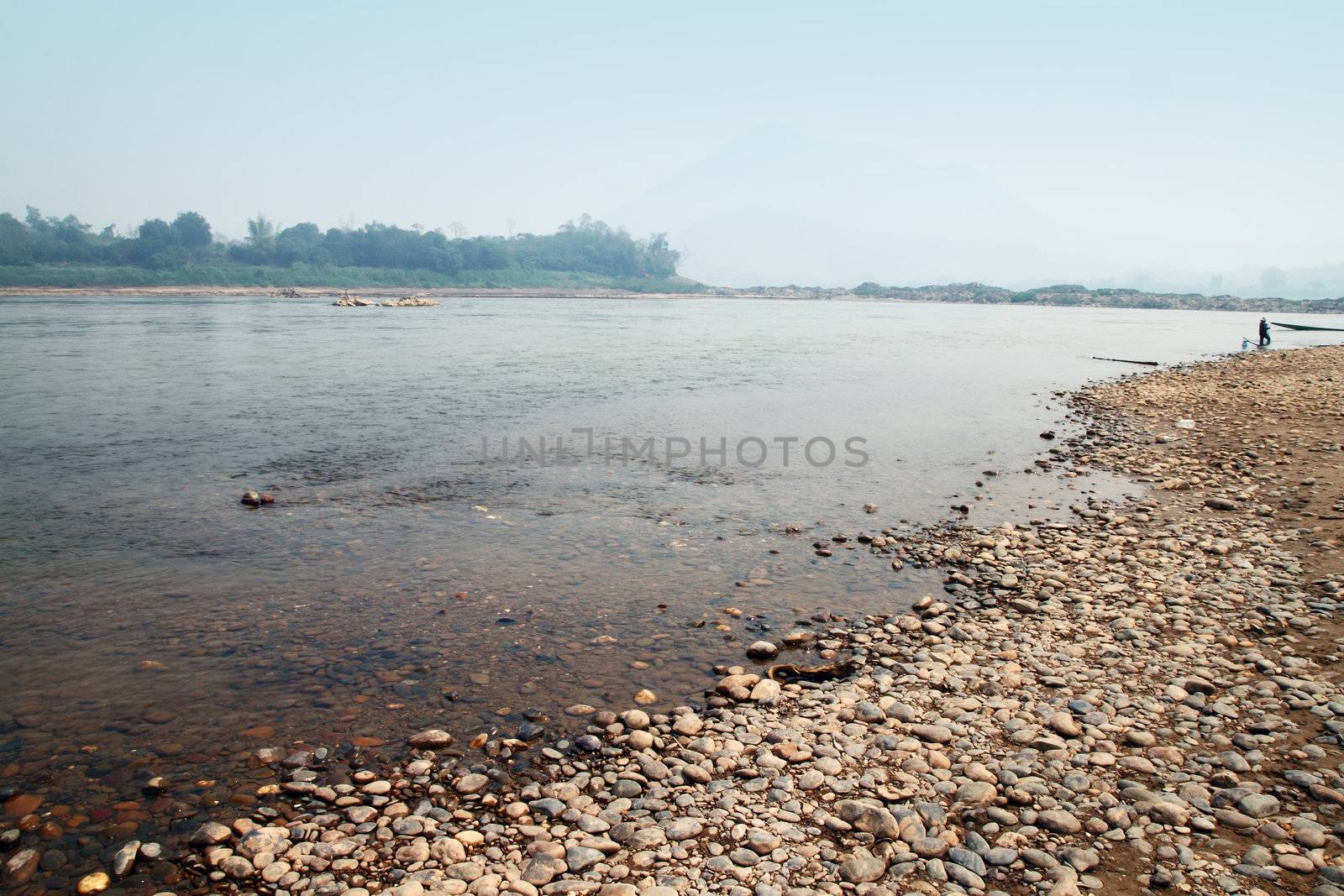 Mekong river in the Kaeng Kood Koo of Chiangkhan,Loei,Thailand