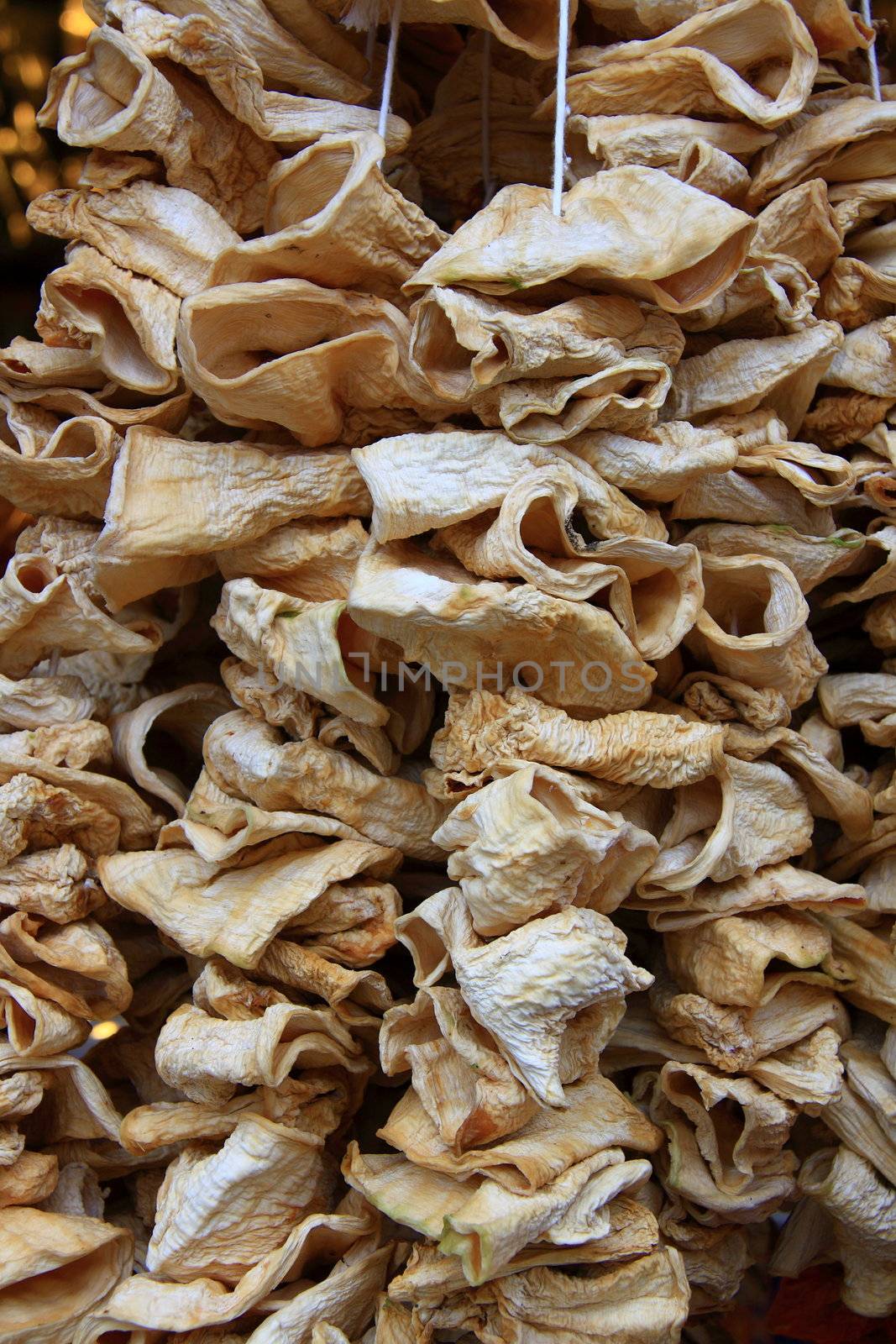 dry eggplants on rope for cooking, its made in Turkey and shops sell these in bazaars