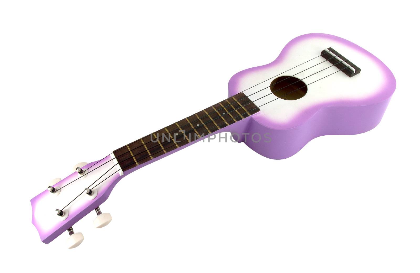 Ukulele guitar on white background by geargodz