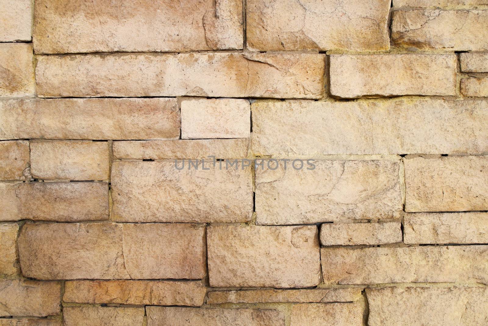 Stone brick wall, old brick stone wall by geargodz