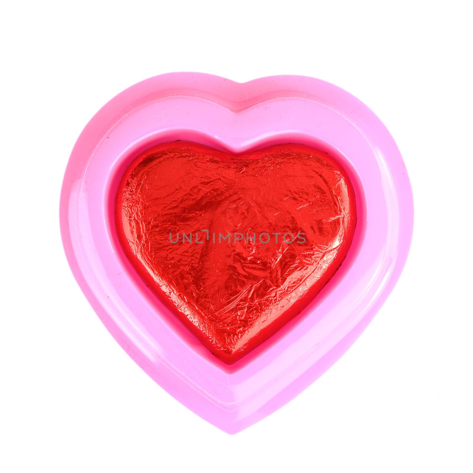 Red Foil wrapped chocolate hearts