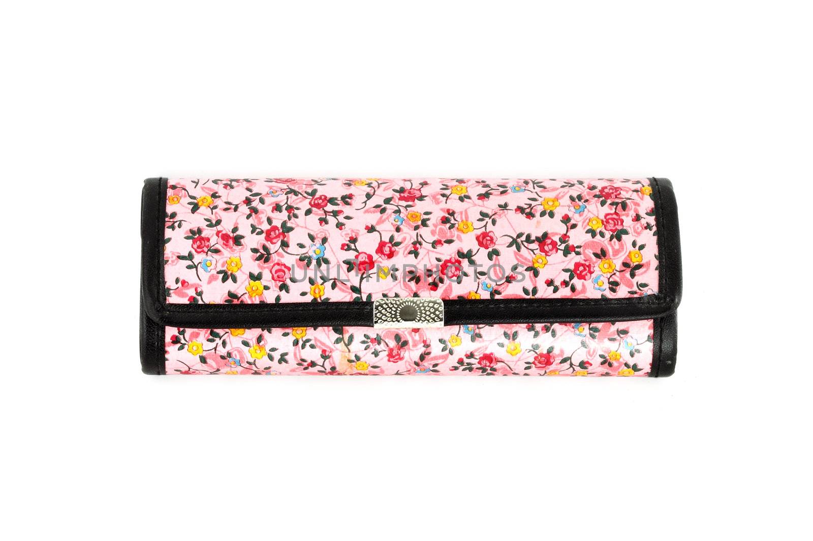 glasses case with flower texture on white by geargodz