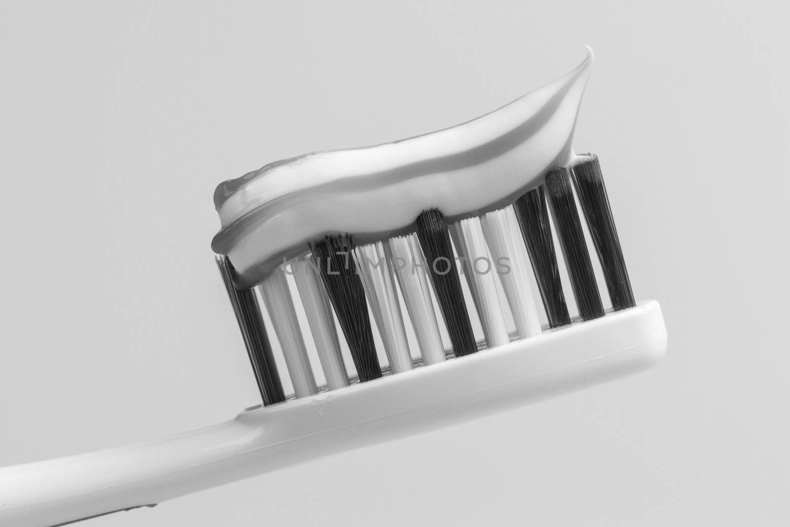 A toothbrush with toothpaste by michaklootwijk