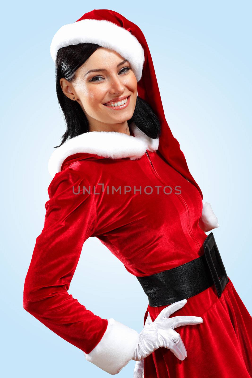 pretty santa girl by sergey_nivens