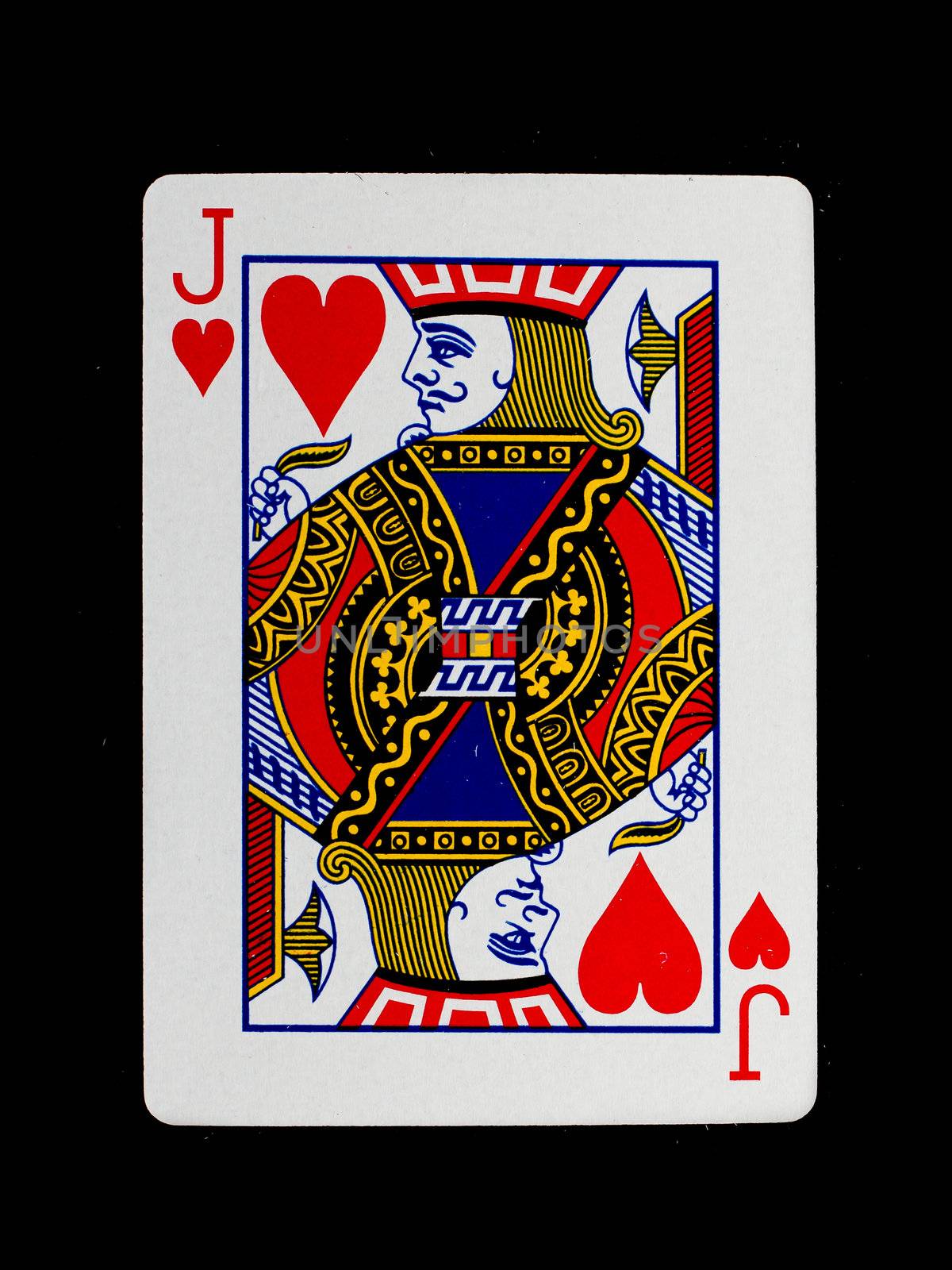 Playing card (jack) isolated on a white background