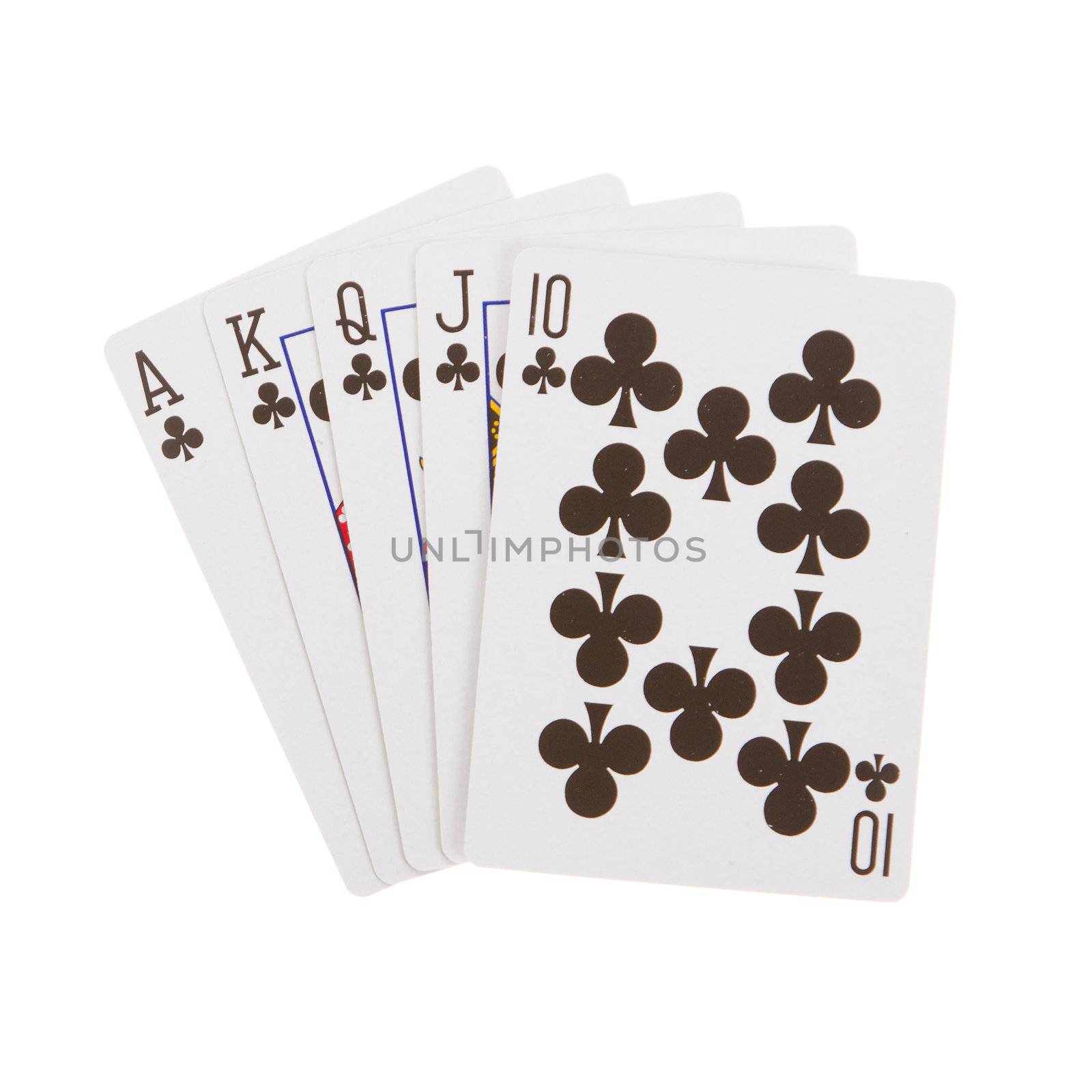 Cards for the poker on the table