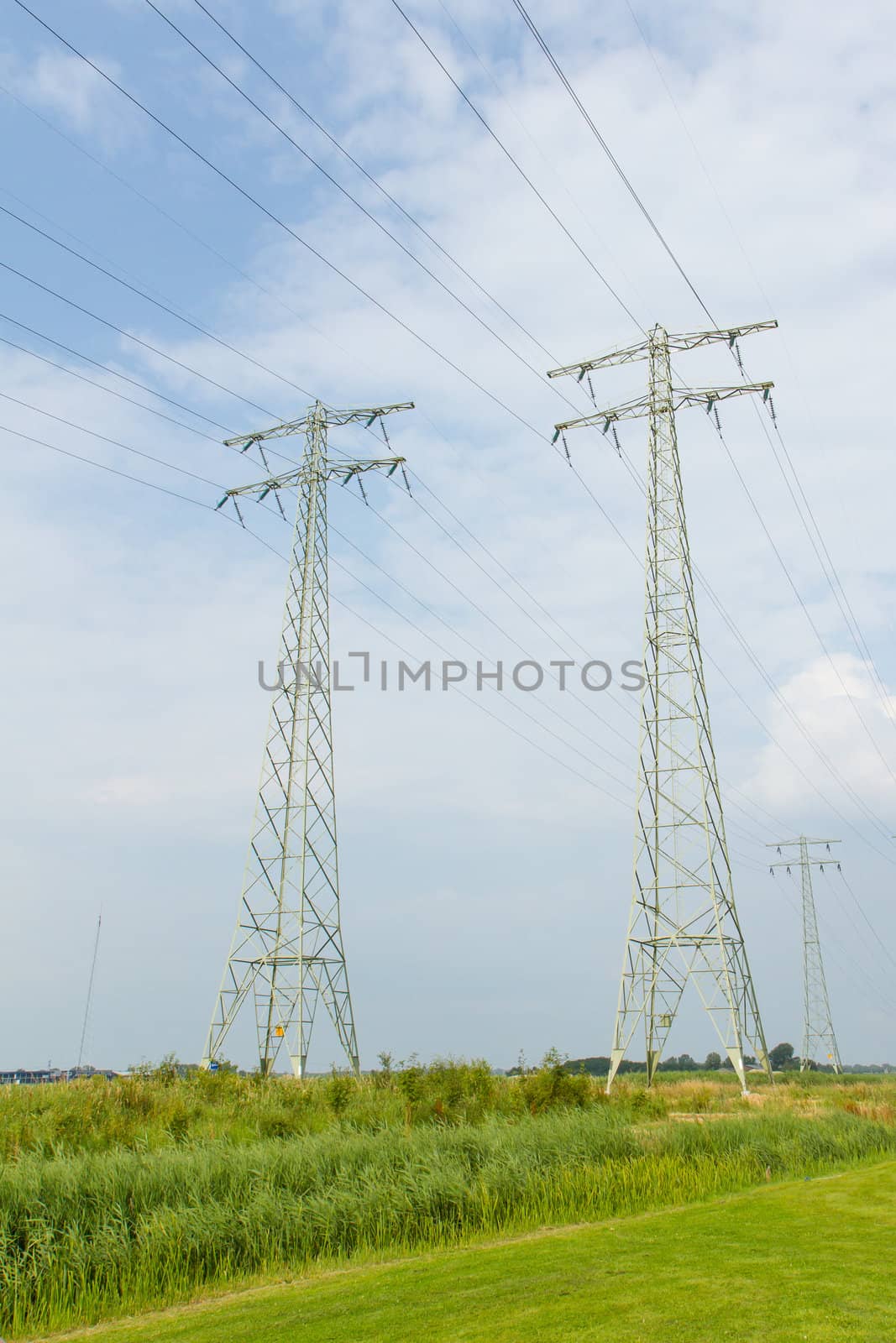 Power Transmission towers and lines (Friesland, Holland)