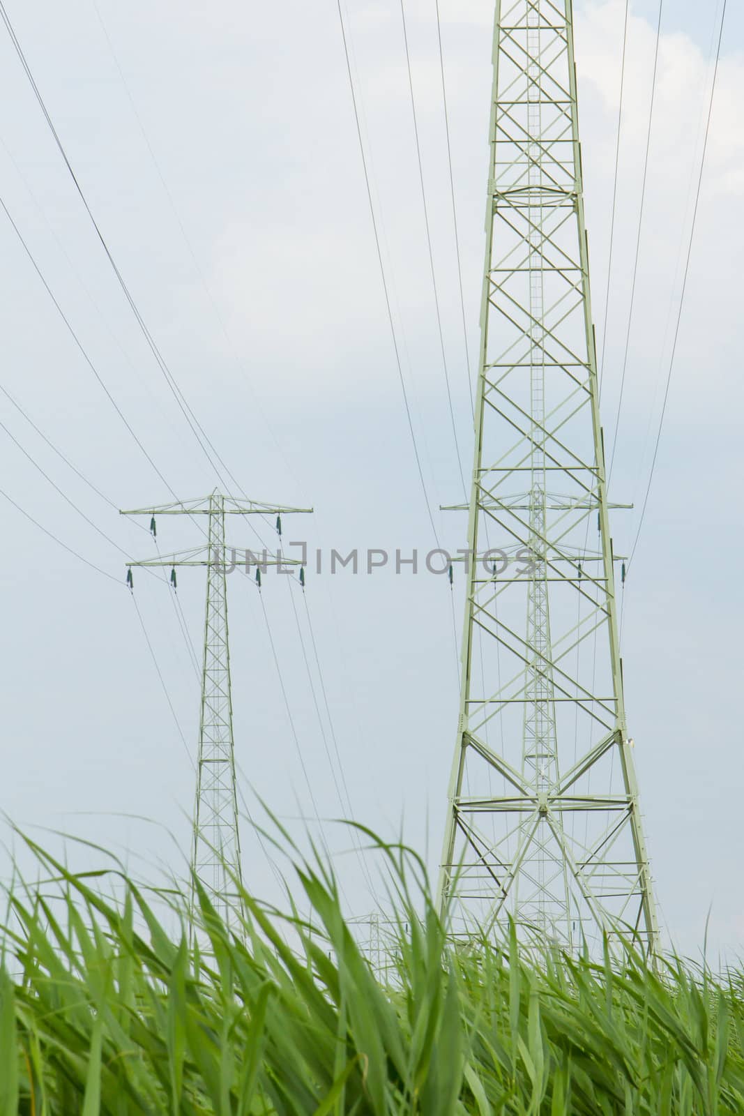 Power Transmission towers and lines (Friesland, Holland)