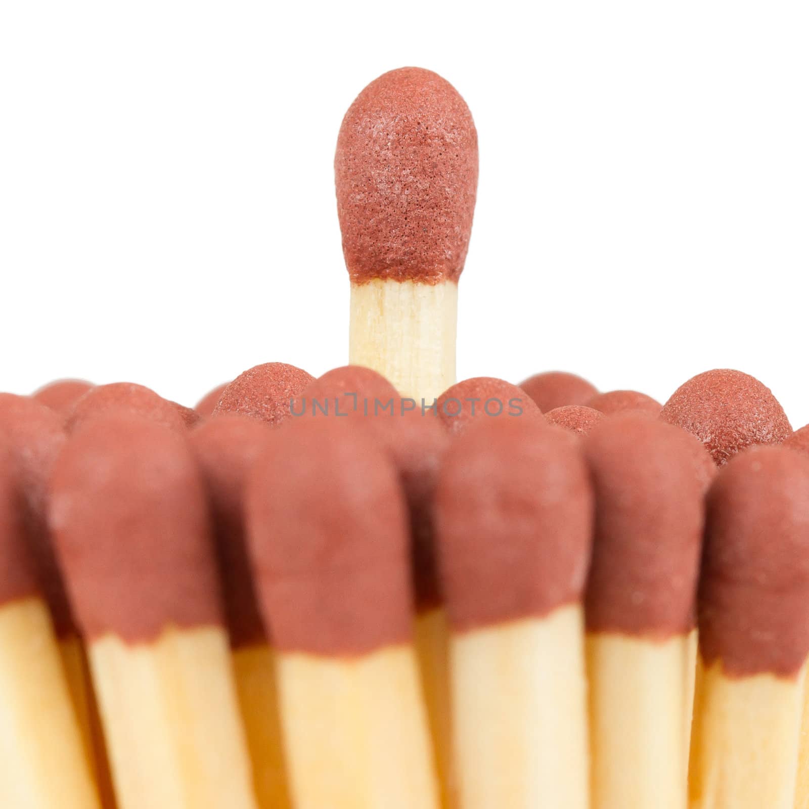 Group of matches, isolated on a white background