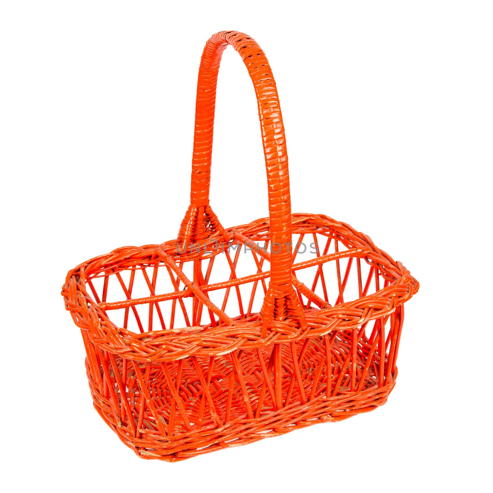 Red basket for bottles by michaklootwijk
