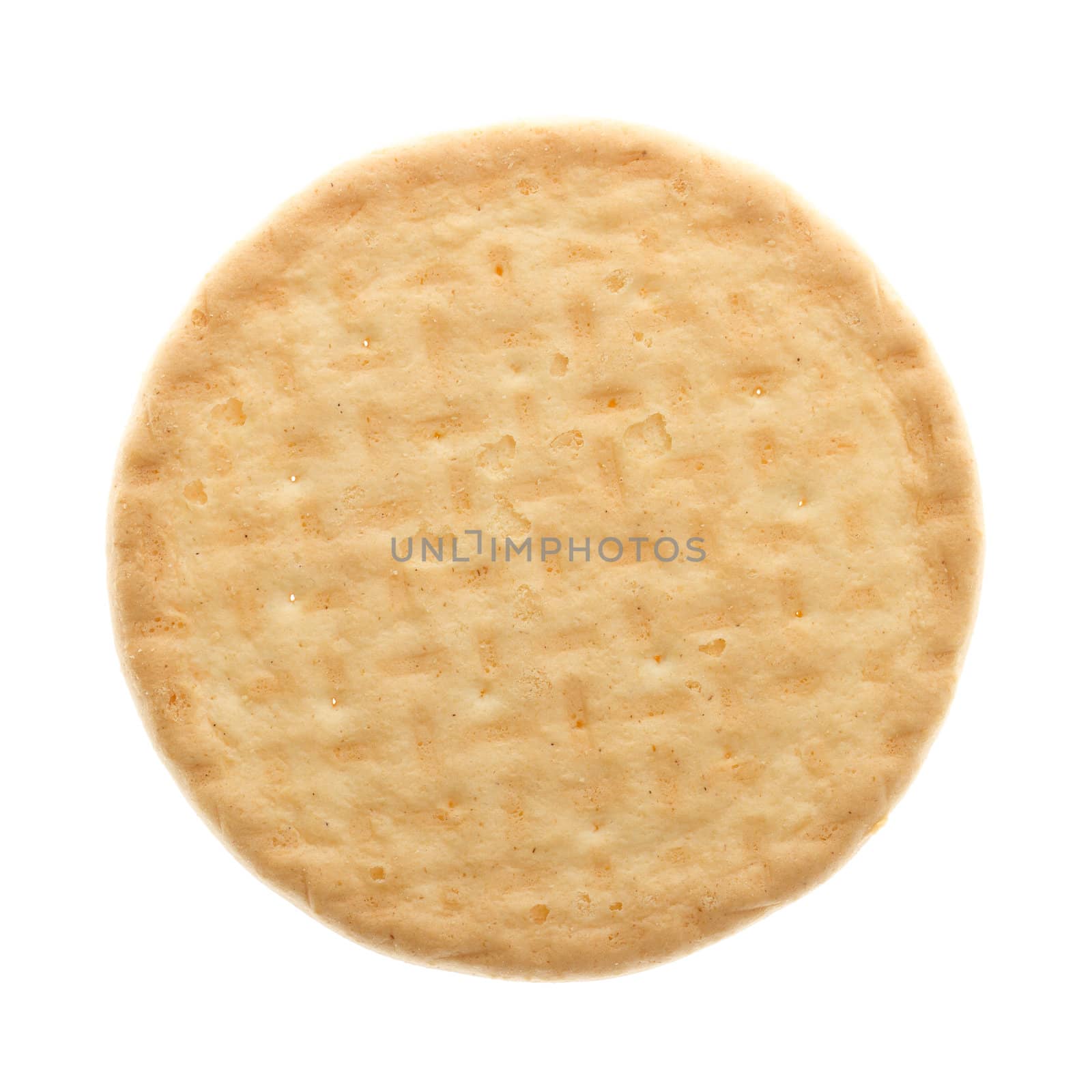 Close up delicious biscuit - isolated on white background