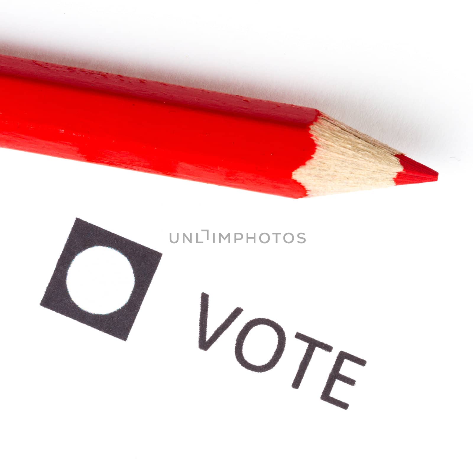 Red pencil used for voting by michaklootwijk