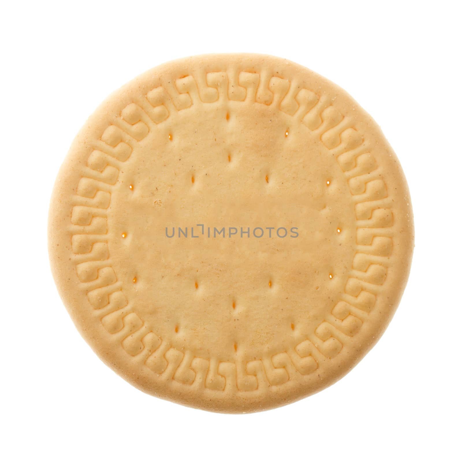 Close up delicious biscuit - isolated on white background