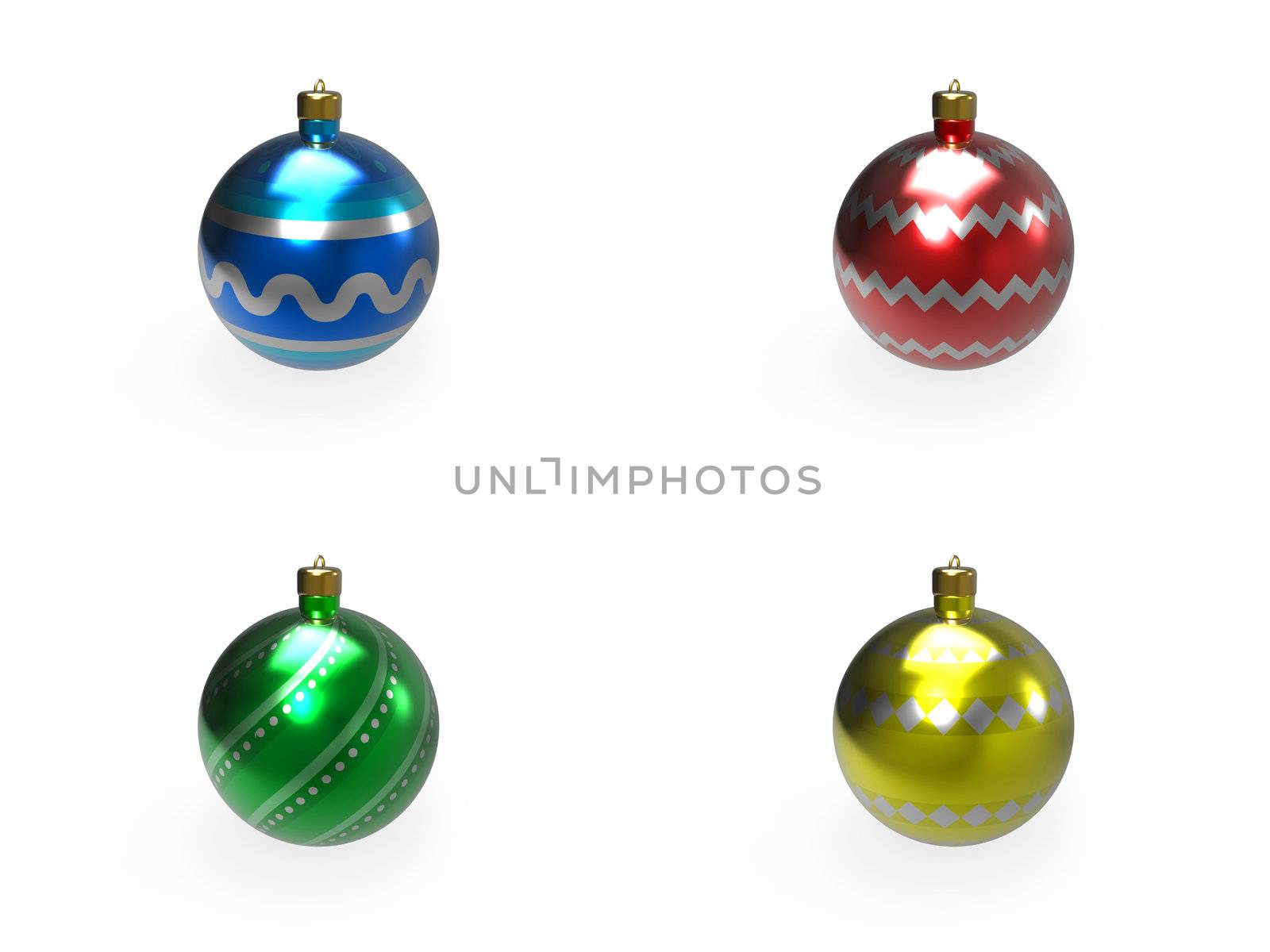 Christmas colorful baubles pack by vermicule