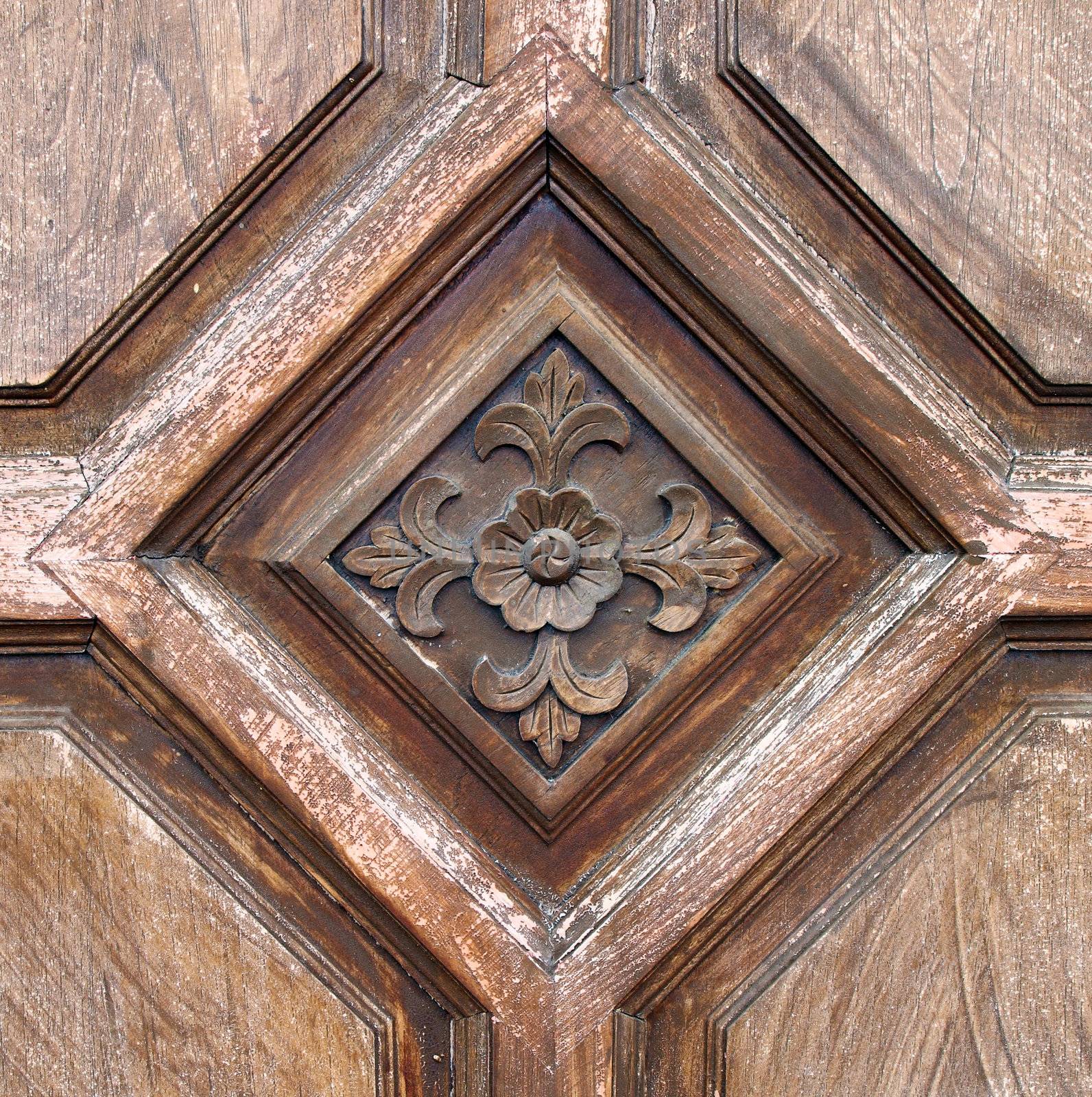 Wood Thai pattern Handmade wood carvings