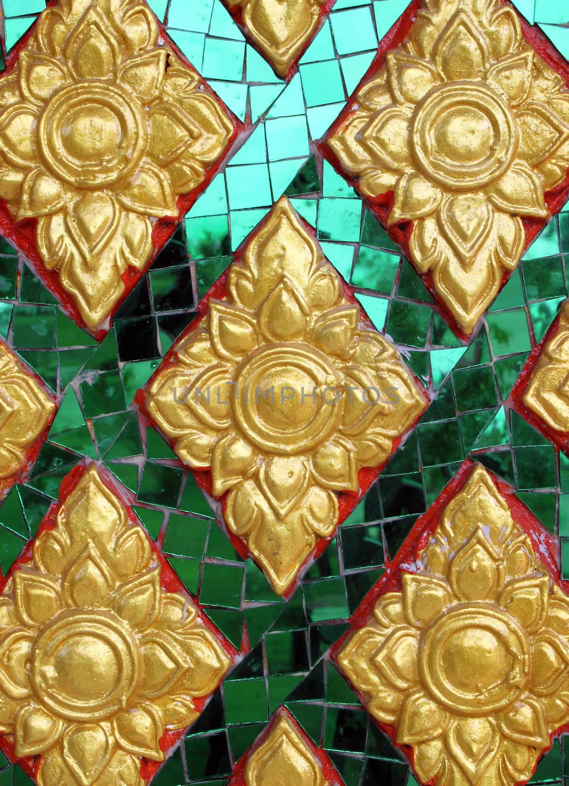Buddha wall of Thai style pattern design by geargodz