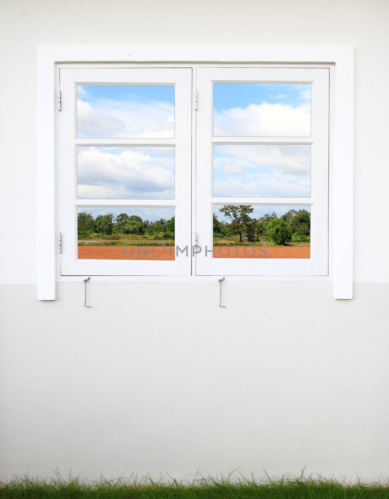 window with nature country view by geargodz