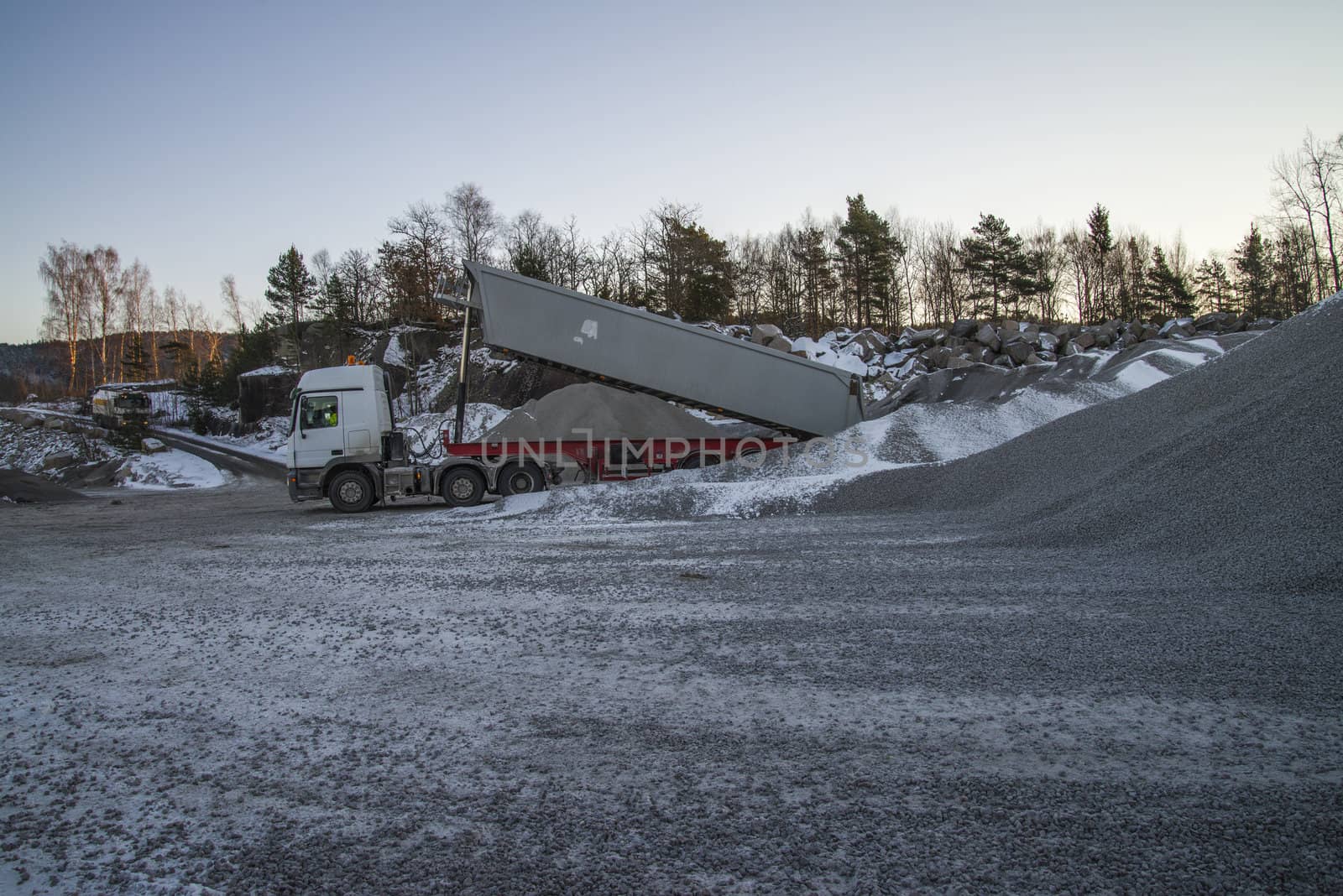 Bakke is a village in Halden and here is located "Brekke" quarry. The quarry is about a kilometer away from "Bakke" shipping harbor where all the gravel, crushed stone and sand are stored and will be shipped out.