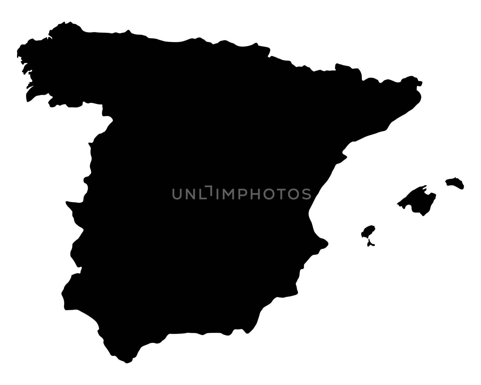 Map of Spain by rbiedermann