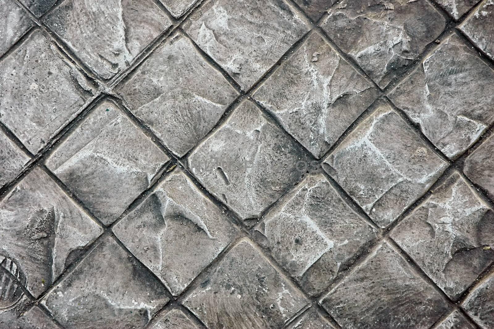 Pattern stone floor