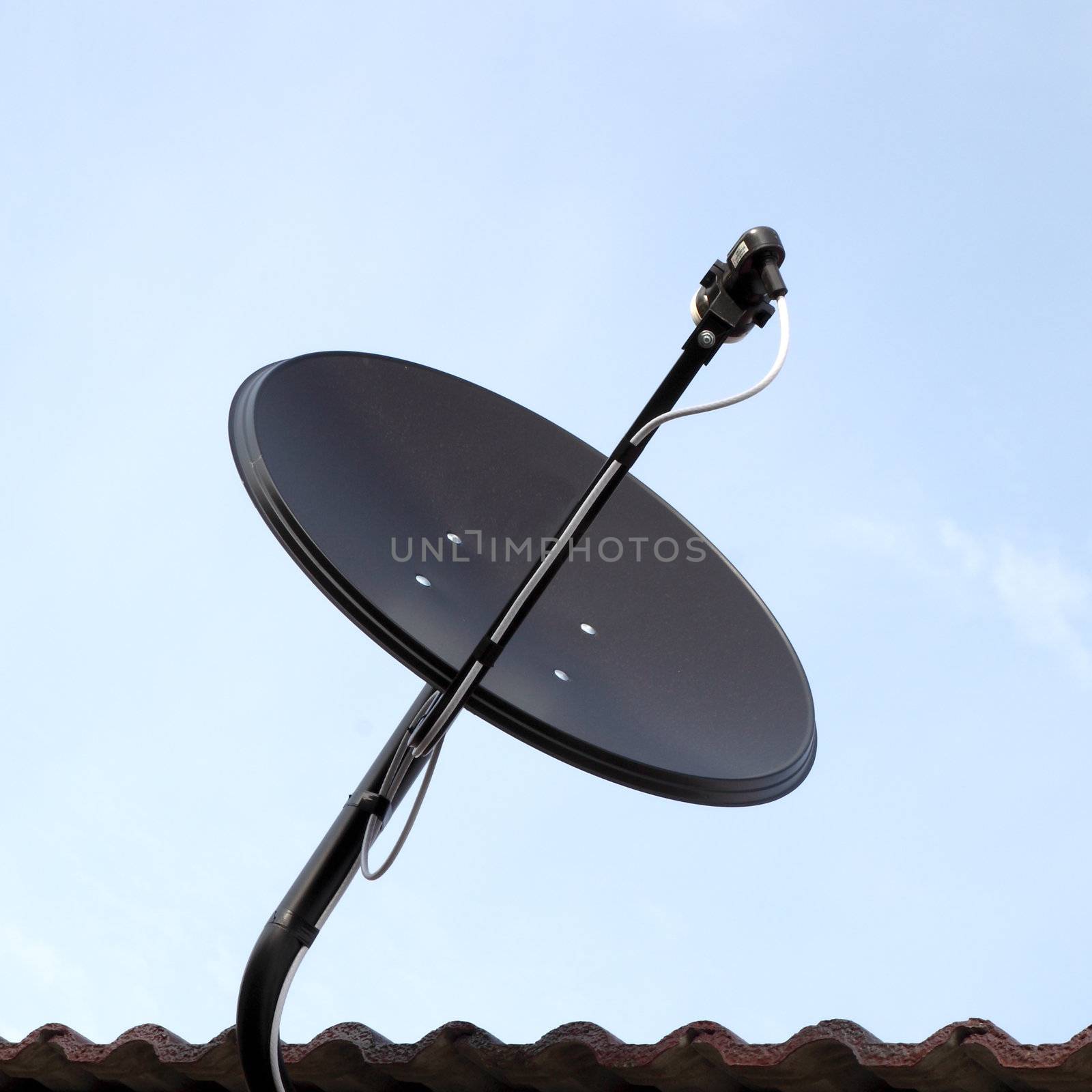 Satellite dish on the roof