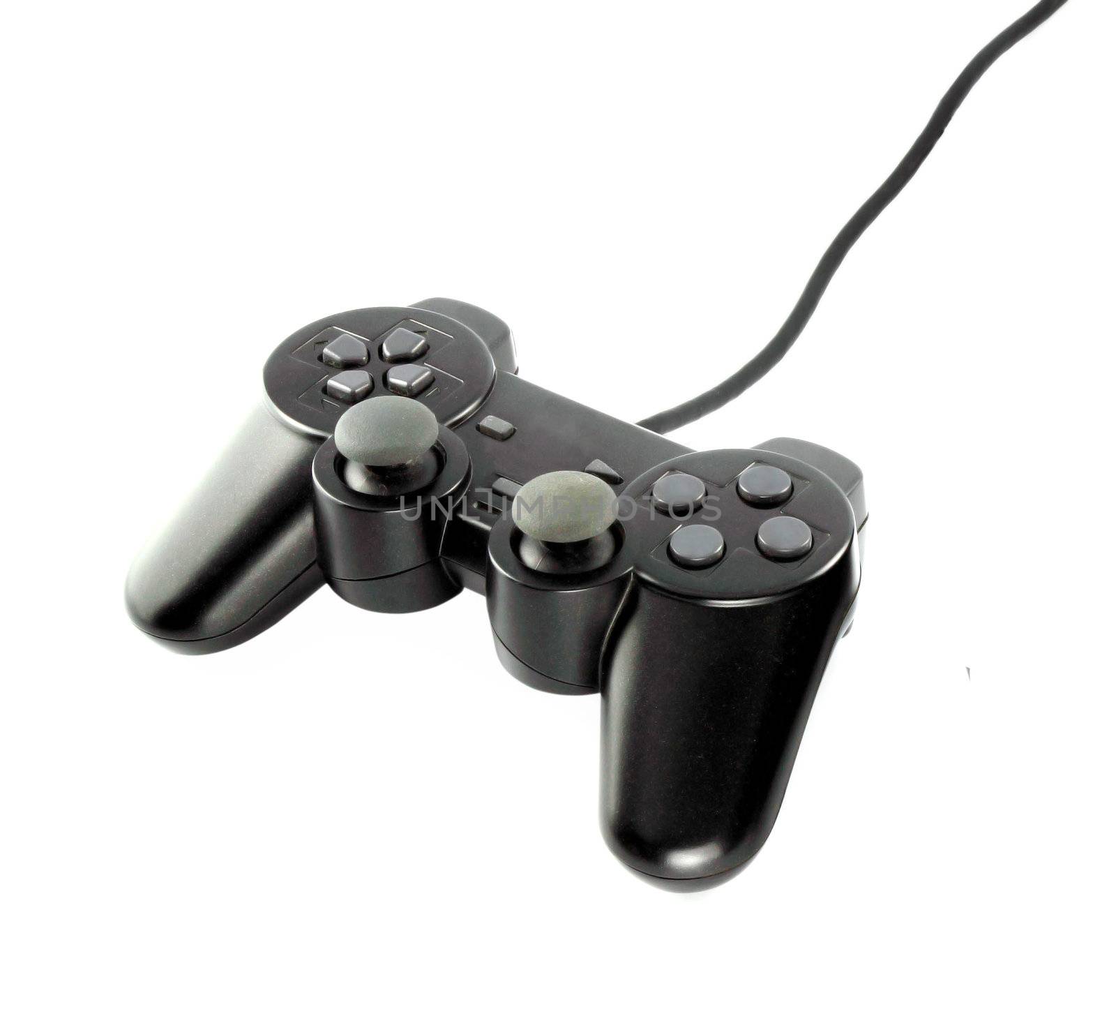 gaming console on white background with clipping path