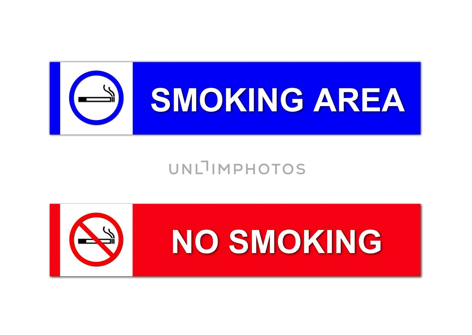 smoking area and no smoking sings by geargodz