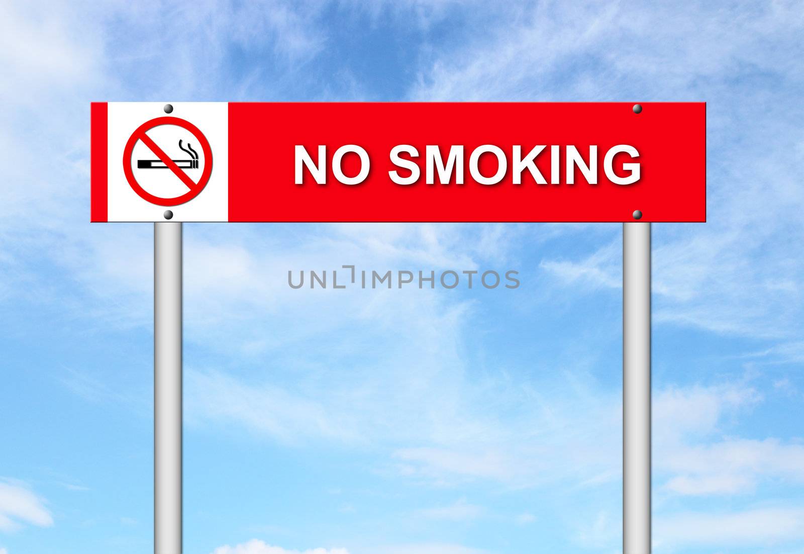 no smoking sign with blue sky by geargodz